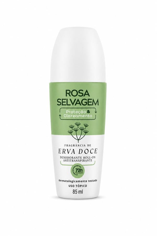 Desodorante Antitraspirante Rossa Selvagem Roll-on Erva Doce 72h 85ml