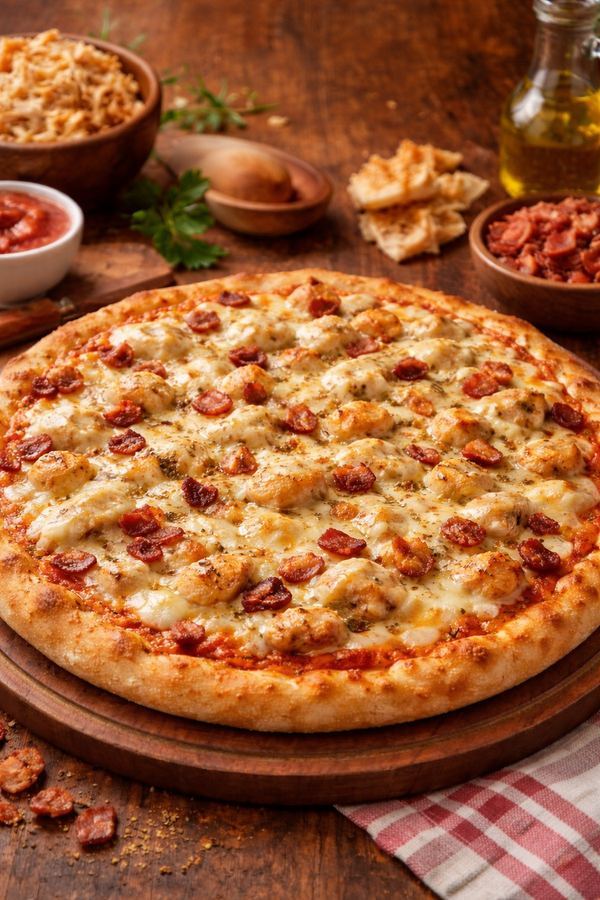 Pizza Tradicional Frango Grill & Bacon (Grande)