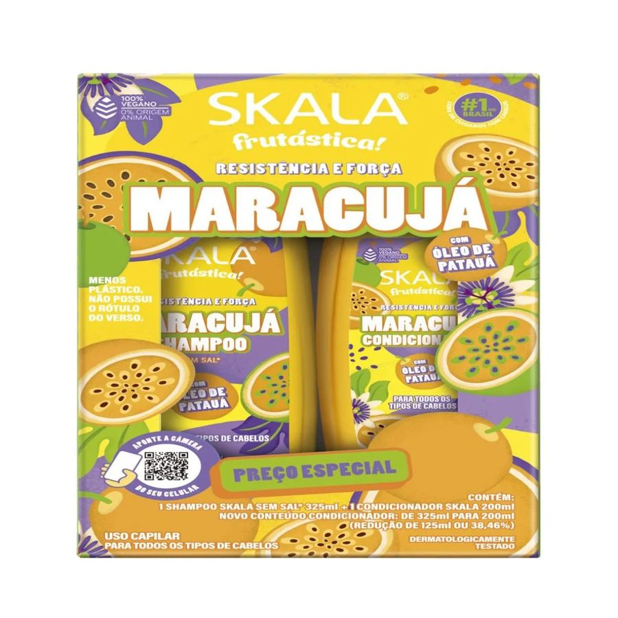 Shampoo 325ml + Condicionador Skala Maracujá 200ml